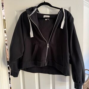 Madewell Black Zip-Up Hoodie